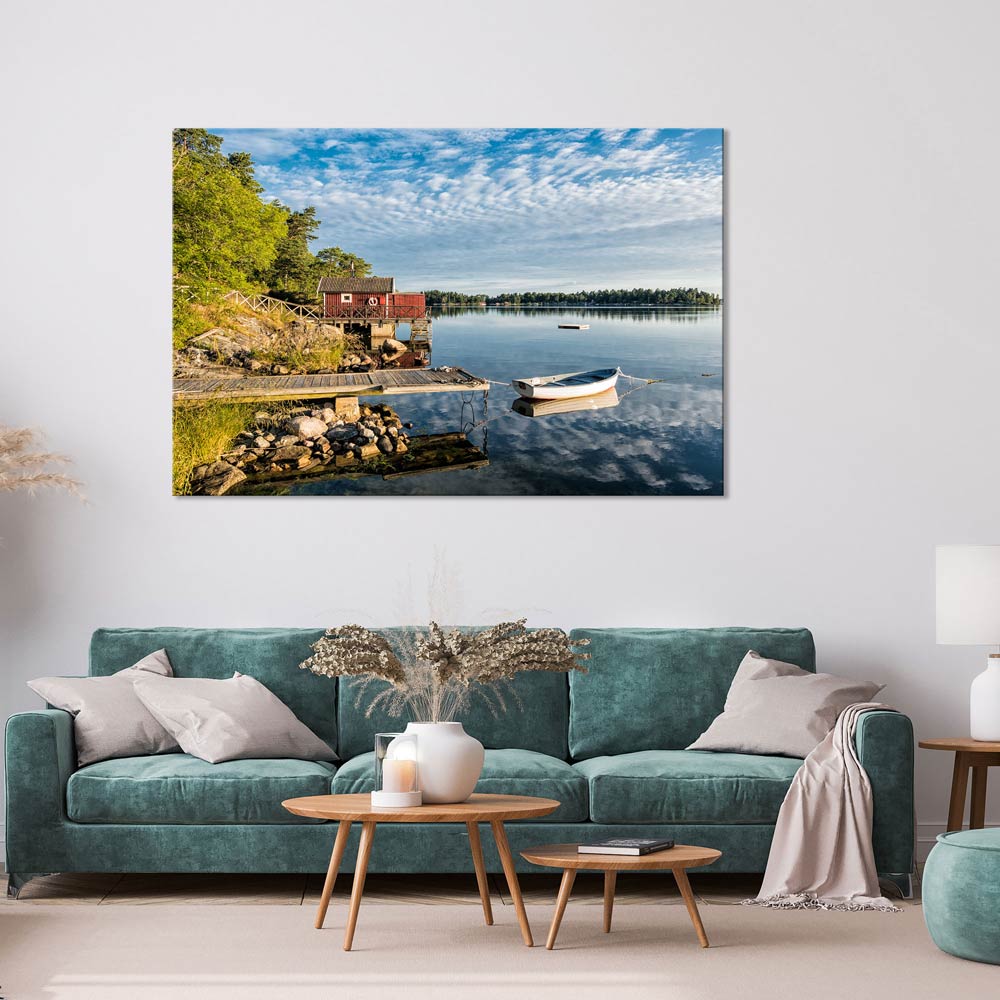 Leinwandbild "Schären - Schwedische Küste" im wohnzimmer gemütlich