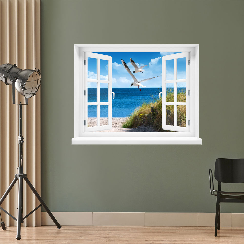 Selbstklebende Wandtapete in Form eines Fensters mit toller Landschafts-Fotografie