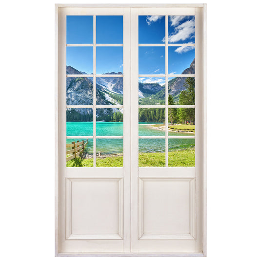 Produktbild Terrassentür mit Aussicht auf den Pragser Wildsee in Italien