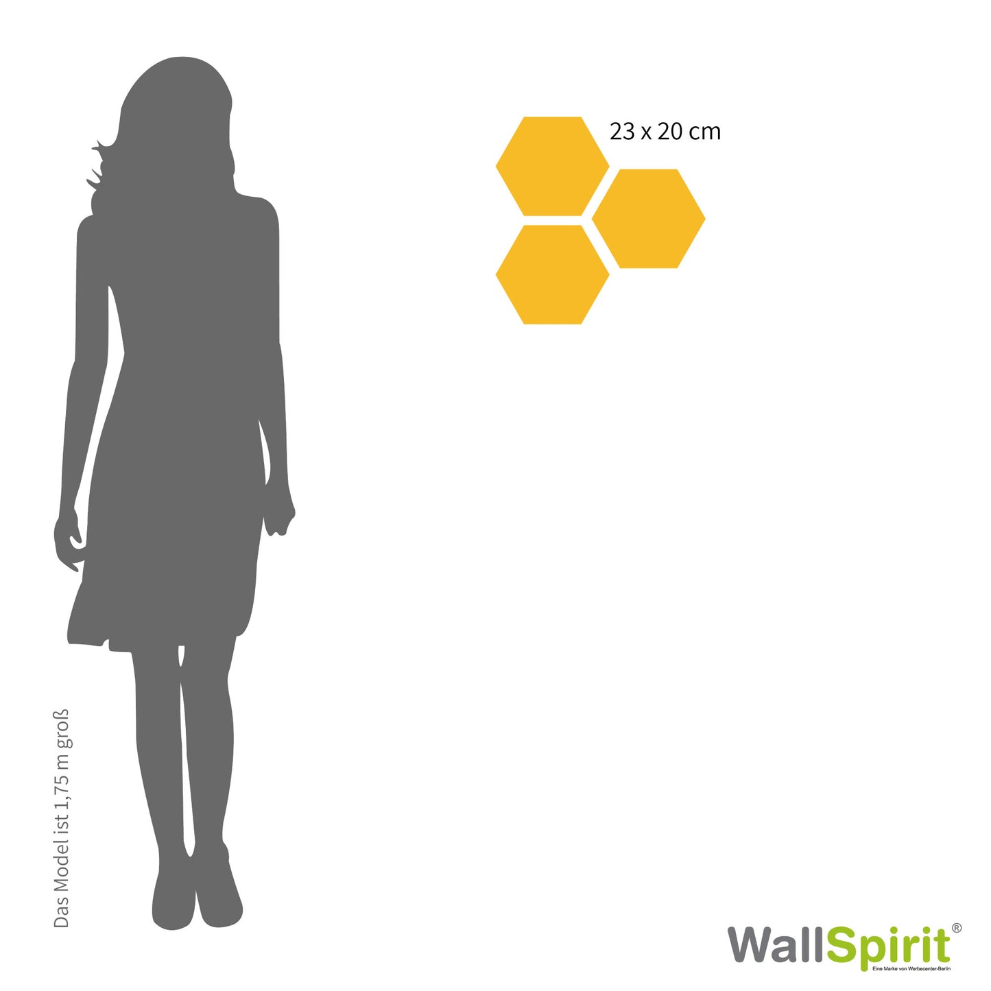 Wandaufkleber Hexagon 3er Set - eigenes Foto