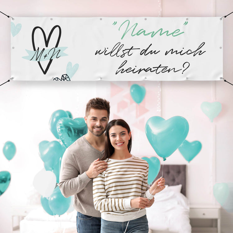 Personalisierte Banner für deinen Heiratsantrag – emotional & kreativ