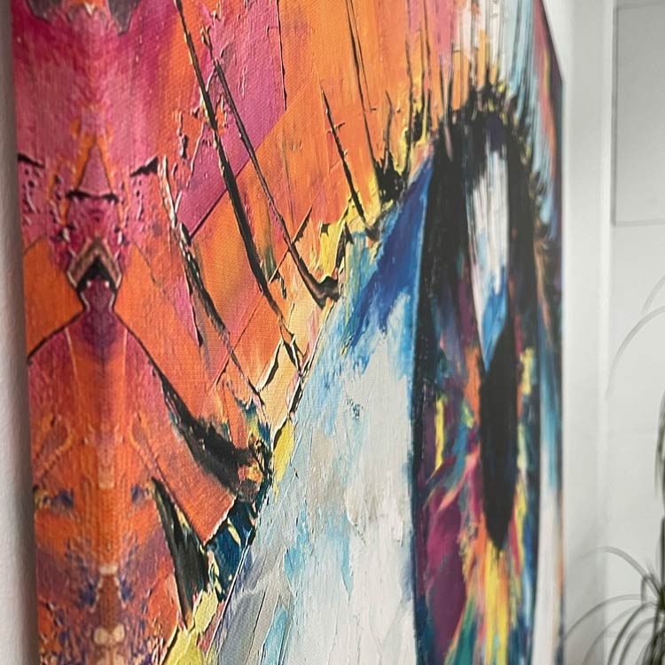 Leinwandbild "Das Auge" Deatailansicht
