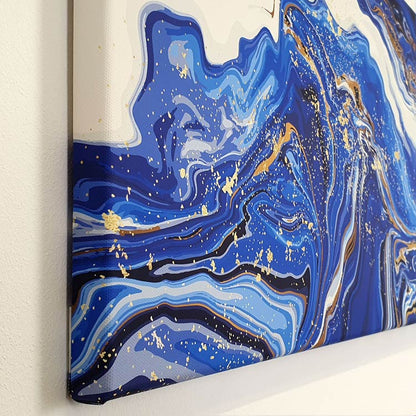 Leinwandbild "Marmor Blaugold" Detailansicht
