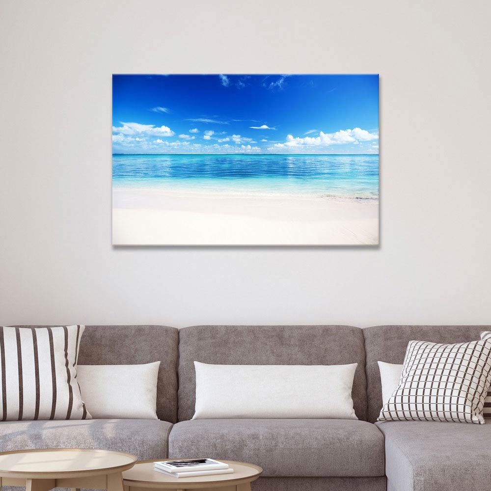 Leinwandbild "Strand und Meer" an Wohnzimmerwand