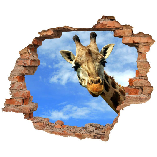 Wandaufkleber - Wanddurchbruch "Giraffe" - Hauptansicht