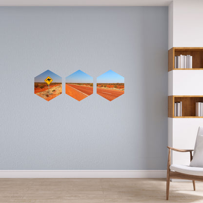Wandaufkleber Hexagon 3er Set - eigenes Foto