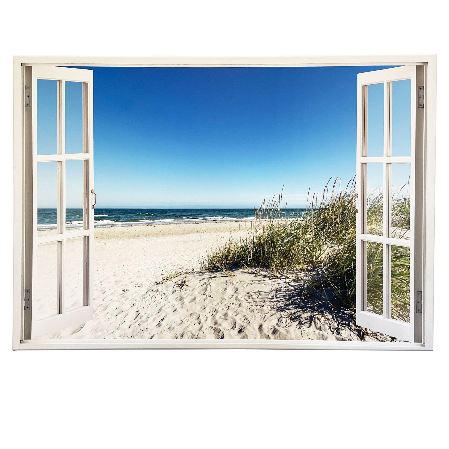 Wanddekoration Leinwan dmit Aussicht auf Ostsee Strand