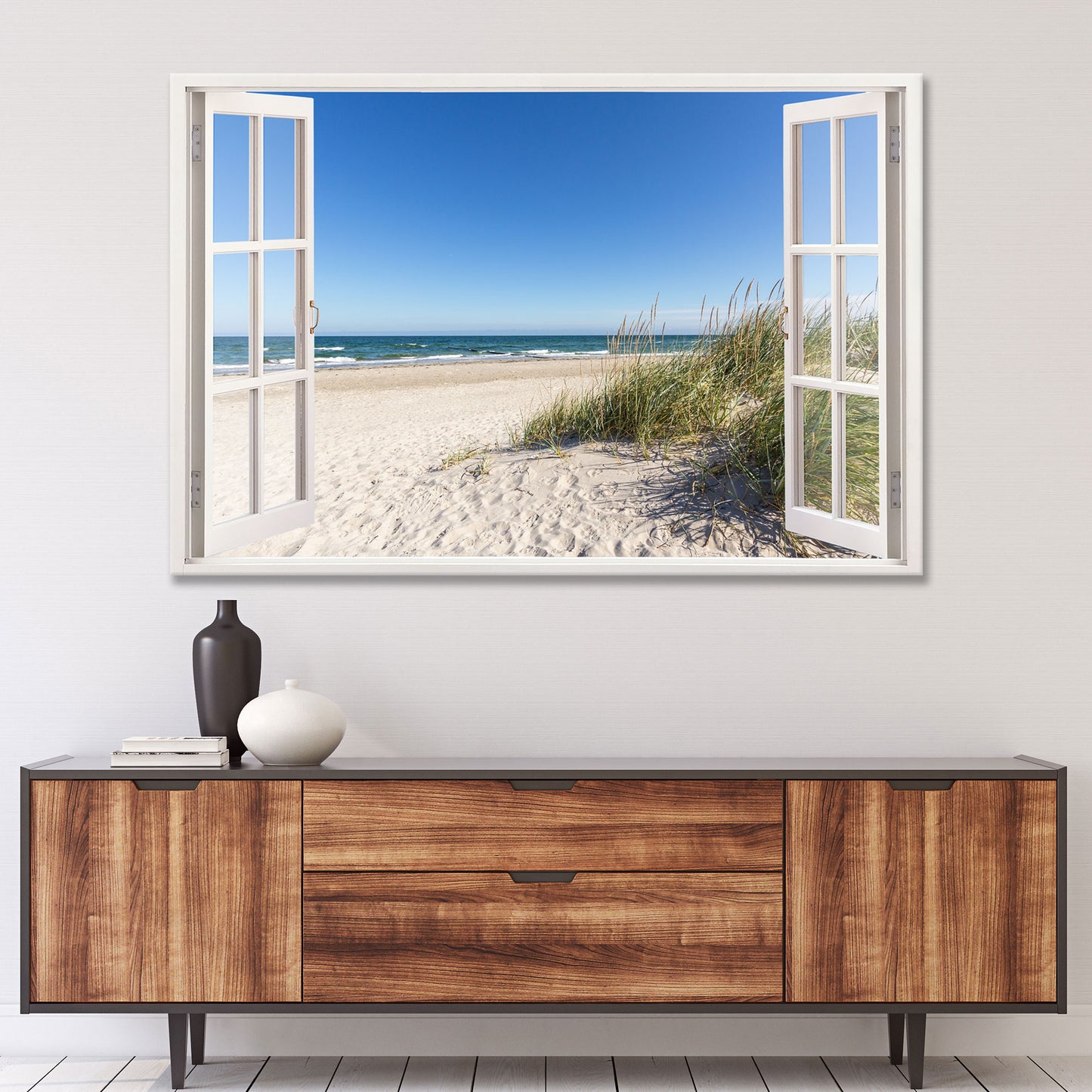 Wanddekoration Leinwandbild mit toller Aussicht auf den Ostseestrand