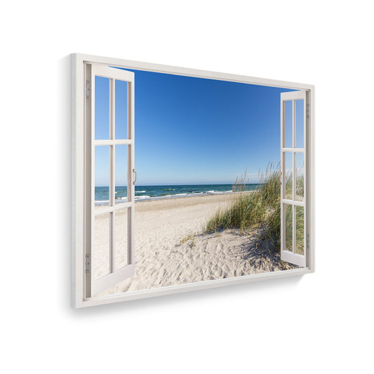 Leinwand Fensterblick Hauptbild Ostsee Strand