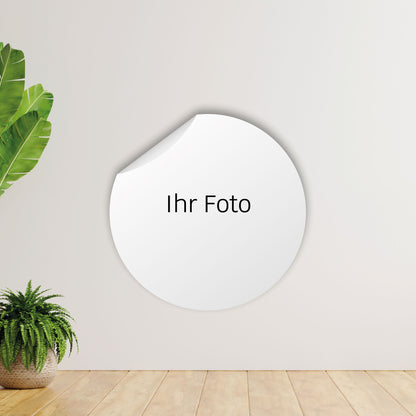 Wandaufkleber rund Hauptbild mit Wand 
