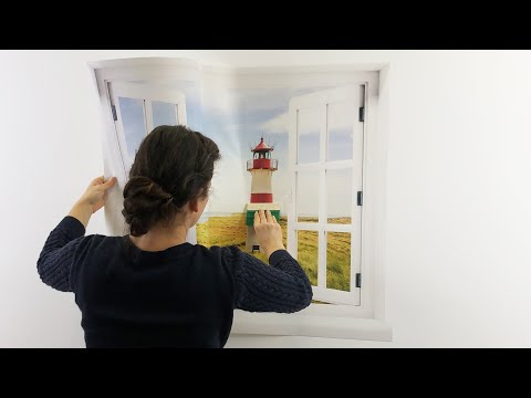 Tutorial Verklebung eines Wandtattoos Fensteroptik